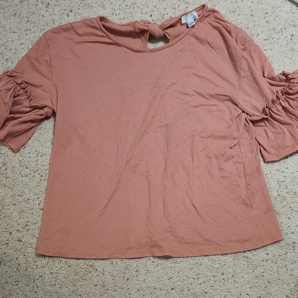 14th and Union coral short sleeve top, L.